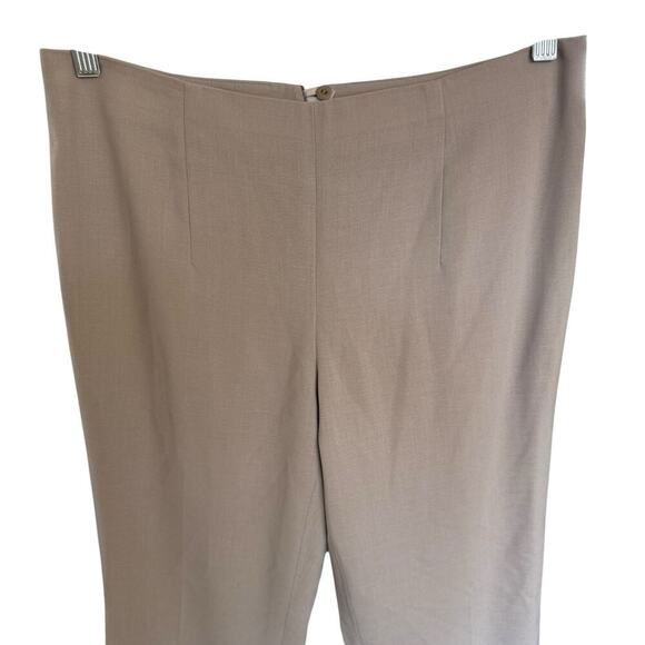 Marlowe Women's 100% Wool Pants Made In Italy Sz 6 Tan Quiet Luxury Minimalism - Picture 2 of 10